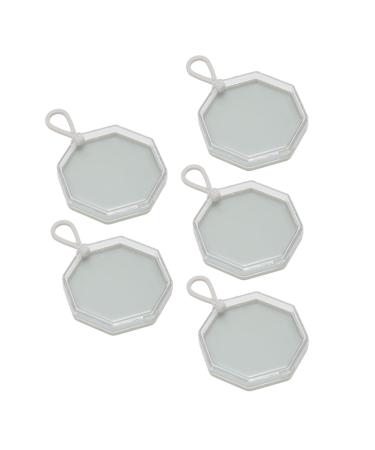 Makeup Puff Box Octagonal Powder Puff Container 5-Piece Gray Dustproof Safe Box for Dressing Tables