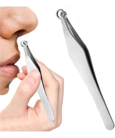 Dajidafu Nose Hair Trimming Tweezers Stainless Steel Nasal Hair Trimmer Grooming Scissor Eyebrow Trimmers Cleaning Tools - Buy Online on GoSupps.com