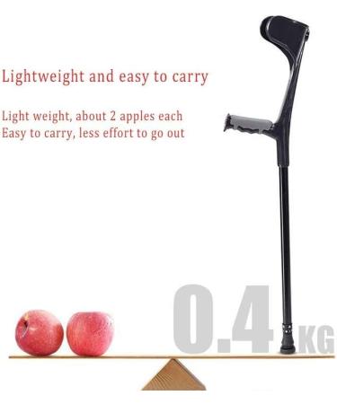Forearm Crutches Adjustable Forearm Crutches - Lightweight Bracelet Crutch - Adjustable and Comfortable Wrist Handle for Men/Women with Comfortable Grip blackwalking Stick Lightweight Arm Cru Journey - Buy Online on GoSupps.com
