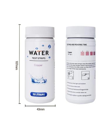 Bandelettes de test du cuivre pour eau 50 pi ces (0 10 mg/L ou ppm niveaux 0/0 5/1/2/5/10) D tection rapide et pr cise pour eau potable aquarium piscine et laboratoire - Buy Online on GoSupps.com