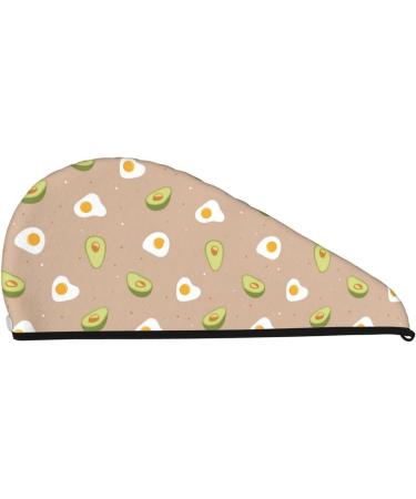 Egg & Avocado Microfiber Hair Towel Super Absorbent Coral Velvet Wrap for Women | Quick Dry for Long Curly & Thick Hair - Buy Online on GoSupps.com