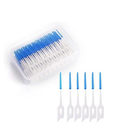 220 pieces of interdental brush interdental cleaner disposable toothbrush practical gap toothbrushes for removing plaque and food residues oral care (blue)