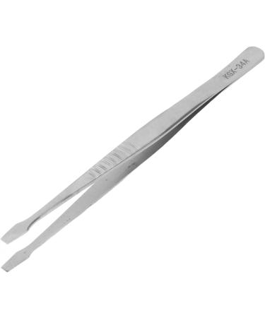 Flat Tweezers for PCB Soldering & Arc Welding | Alloyed Steel Long Handle Straight & Curved Design - Buy Online on GoSupps.com