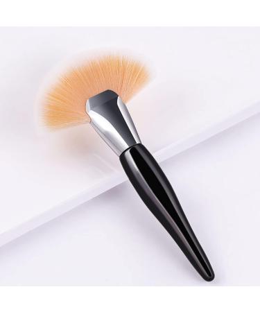 RIYAN 1 Piece Fan Shape Powder Concealer Blending Brush Professional Foundation Cosmetic Brush Make Up Black - Buy Online on GoSupps.com