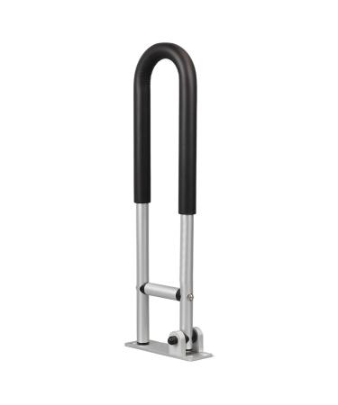 Safety Grab Bars Flip Up Foldable 23.6in Long Easy Mounting Thickened Base Shower Grab Bars Aluminium Alloy for Lavatory YC1215B