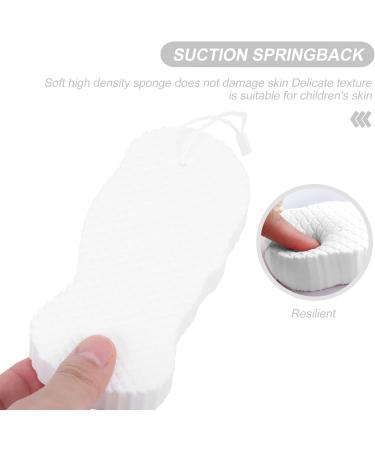 Beaupretty Loofah Sponge - 2pcs Exfoliating Bath Scrubbers for Dead Skin Removal | White Body Wash Sponge & Back Scrubber for Adults - Buy Online on GoSupps.com