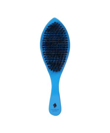 IMPERIAL MANE Medium Hard Wave Brush for Men   360 All Purpose Curved Brush for Waves for Thin and Normal Hair   Boar Bristles Hard Brush for Hair Cultivating Polishing  Blue