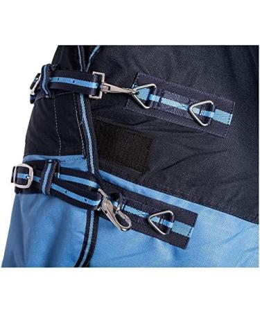 Shop RL24 Weiddecke Winterdecke High Neck 600D BASICLINE - Blue/Baby Blue - Lightweight Comfort for Horses (100g 200g 300g Fill) - 95cm - Buy Online on GoSupps.com