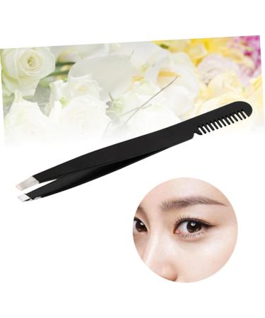 MAGICLULU Eyebrow Tweezer Tweezers Eyebrow Clip Makeup Tools Stainless Steel Extend medium Black - Buy Online on GoSupps.com