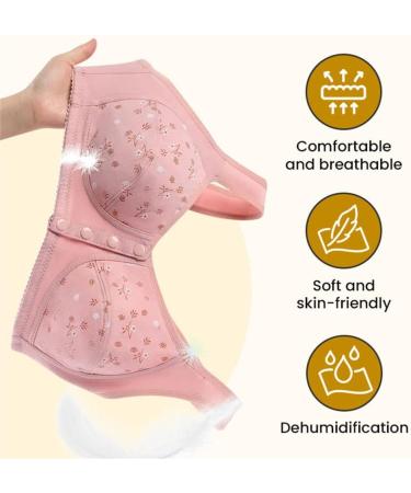 Wuwuhen Lisa Charm Daisy Bra - Front Button Closure, Comfortable & Breathable, Apricot 52/120 - Buy Online on GoSupps.com