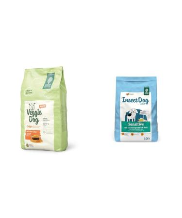 Green Petfood VeggieDog Origin (1 x 10 kg) & InsectDog Sensitive (1 x 10 kg) 10 kg (1 pack) Bundle with Sensitive dog food