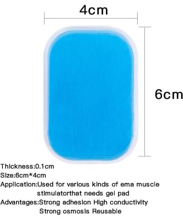 Houdao 60 Pieces EMS Gel Pads - Multi-Functional Hydrogel Replacement Sheets for ABS Trainers & Electrical Muscle Stimulation Devices - Buy Online on GoSupps.com