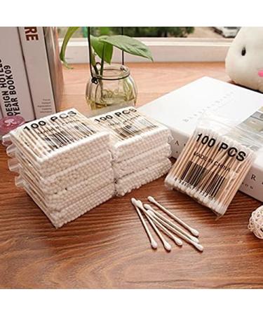 Greatangle-UK 100pcs Antibacterial Cotton Swabs - Double Head Wooden Handle Makeup Sticks for Health & Hygiene - Buy Online on GoSupps.com