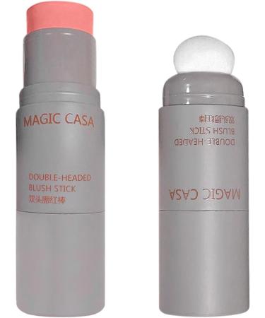 Cheek Stick Facial Makeup Double Headed Blusher Wand with Sponge Tip | Natural Looking Cheek Stick for Ladies of All Skin Tones Lips & Cheeks Makeup for Women Pochy Puff Puff - Buy Online on GoSupps.com