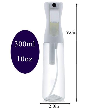 Hair Mister Spray Bottle 300ml - Continuous 360 Fine Mist Water Sprayer 10oz - Pack of 1 - Buy Online on GoSupps.com