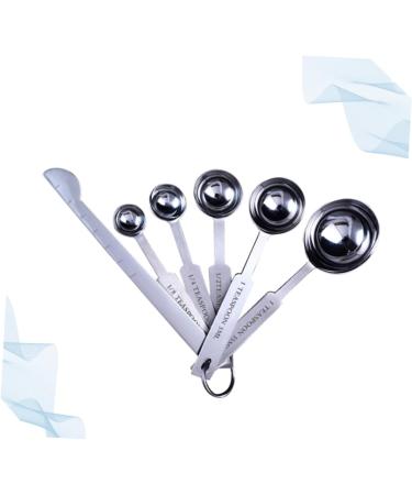 Zerodeko 6pcs Salt Measuring Mugs Handle Measuring Spoons & Cups Ingredient Jars Baking Measuring Spoon Coffee Measuring Liquid Measuring Cups Soup Serving Spoons Measure Coffee Spoon Scale 14.2*4.6CM Silver - Buy Online on GoSupps.com