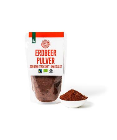 PAKKA Poudre de fraises bio issues du commerce quitable s ch es au soleil non huil es sans soufre ni sucre ajout anciennes vari t s petits agriculteurs de Samarcande en Ouzb kistan (125 g)