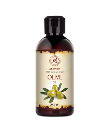 Olive oil 250 ml - cold -pressed - native extra - pure and natural - carrier oil - basic oil - skin oil - care for face - nails - hands - hair - massage - body care - cosmetics oil - Buy Online on GoSupps.com