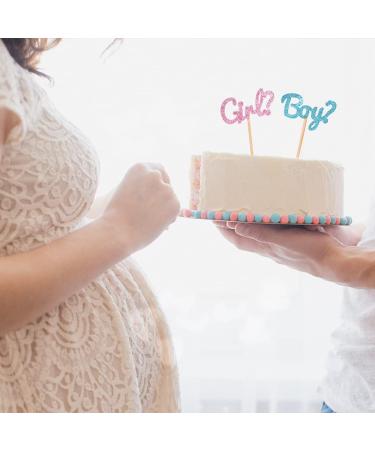 Hriochy Boy or Girl Cupcake Toppers Glitter Jumpsuit Cupcake Picks Baby Shower Kids Birthday Gender Reveal Party Cake Decorations Supplies - Buy Online on GoSupps.com