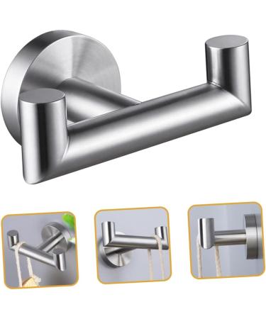 Alipis Coat Hook Black Hanger Outfit Hangers Bath Towel Hanger Bathroom Robe Towel Holder Hang Towel Heavy 9.8x5.8cm Silver - Buy Online on GoSupps.com