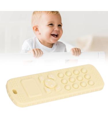 Baby TV Remote Teething Toy - Soft Silicone Gum Relief Sensory Toy (Beige) - Buy Online on GoSupps.com
