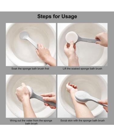 Lotion Applicator for Back 11.6 Inch Long Handle Oils Applicator Back Sun Cream Applicator Bath Sponge Brush for Applying Body Skin Cream Moisturizer Sunscreen - Buy Online on GoSupps.com