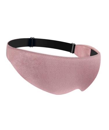 Sleep Mask Adjustable Strap Side Sleeping Mask 3D Strong Blackout Blindfold Relieve Eye Strain Comfortable Soft Night Eye Cover for Men and Women Travel/Nap Eye Mask (Pink)
