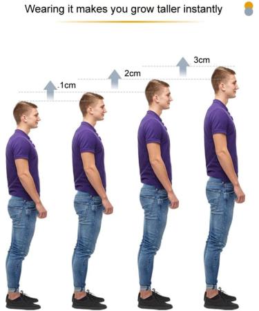 CSCDD Height Increase Insole - TPE Silicone Gel Lift Pads for Comfort | 1CM Height Booster Shoe Inserts - Buy Online on GoSupps.com