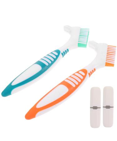 Healvian 2 sentences travel toothbrush holding brush toothpaste travel size prosthesis cleaning brush toilet articles travel toothbrush case dental bursting hard prosthesis brush container bristles travel