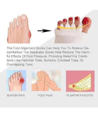 Buy Foot Alignment Socks with Finger Toe Separator | Improve Posture & Flexibility | Relief from Foot Pain for Men & Women - Perfect for Office & Yoga (Red - Buy Online on GoSupps.com