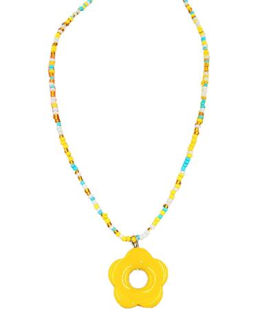 Vsilay Lianxue Colorful Floral Pearl Necklace | Cute Acrylic Beads Collarbone Chain | Fashion Jewelry for Women & Girls - Buy Online on GoSupps.com
