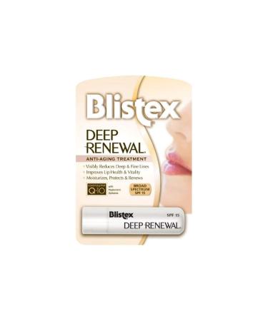 Blistex Lip Protectant Sunscreen Deep Renewal Anti-Aging Formula 0.13 Ounce (3.69g) (Value Pack of 12)