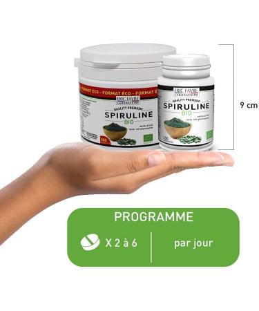 ORGANIC VEGAN SPIRULINA titrated in Phycocyanin Chlorophyll Carotenoids 60% Protein Rich in Nutrients Antioxidants - 100 Tablets - Eric Favre - Buy Online on GoSupps.com