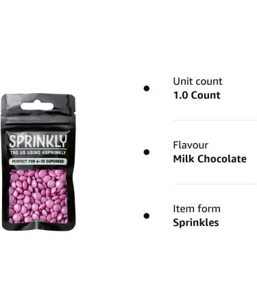 Coloured Milk Chocolate Beans - Baby Pink 30g - Cake Cupcake & Cookie Decoration Sprinkles - Buy Online on GoSupps.com