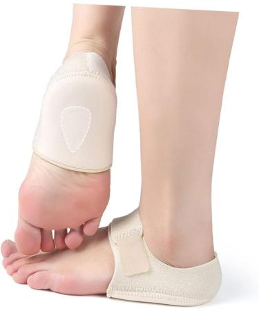 Silicone Heel Cover Non-Slip Sleeves for Kids - Heel Pain Relief & Cushioning Pads | Beige 9.5x10cm - Buy Online on GoSupps.com