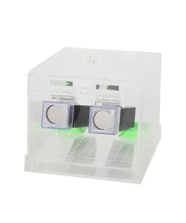 Cricket Keeper with Tubes Durable Acrylic Cricket Feeding Tank Box Portable Easy To Clean Cricket Care Kit for Observation Insect Breeding(L)