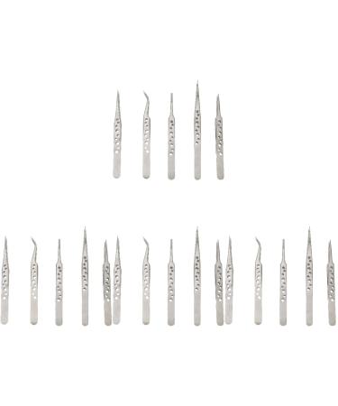 TeHaux 20 STK tweezers made of stainless steel tweezers for tinkering tweezers made of ceramic tweezers for eyelash extensions tweezers Precision Weight handicrafts.
