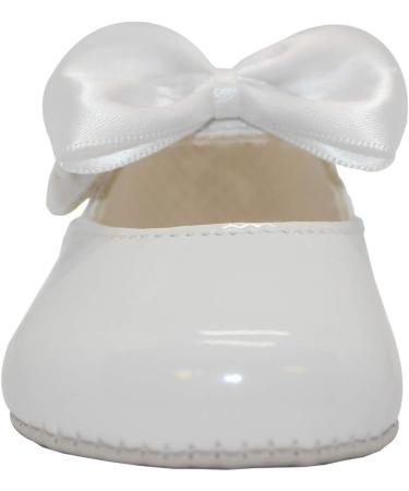 Baby Girls Pram Shoes: Soft Sole, Bow Button, Made in Britain - Size 1 UK Child (White) - Buy Online on GoSupps.com