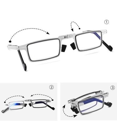 Limfer Portable Mini Blue Light Blocking Reading Glasses - Compact Folding UV Protection for Men & Women | Fashionable Jumping Hinge Design - Buy Online on GoSupps.com