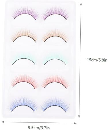 POPETPOP 25 Pairs Colored False Eyelashes Female Eyelashes Natural False Eyelashes False Lashes Girls Fake Eyelash Cosmetiquera Makeup Artificial Fiber Cosmetics Dense 3d - Buy Online on GoSupps.com
