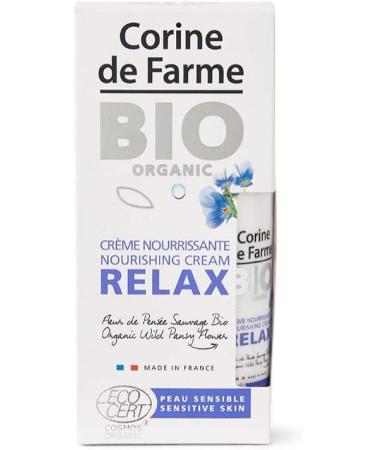 Corine de Farme | Relax Nourishing Cream | Organic ECOCERT COSMOS Organic | Sensitive and Responsive Skin | Organic Wild Pansy Flowers | Organic Aloe Vera | Pack of 2 - Buy Online on GoSupps.com
