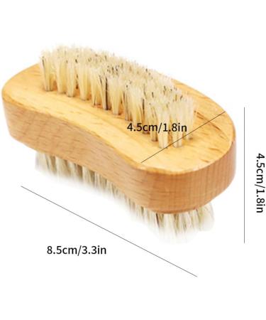 Wooden Nail Brushes Cleaning Bristle Nail Brushes Manicure Pedicure Nail Scrubber Double-sided for Fingernail Toenail nail brush - Buy Online on GoSupps.com