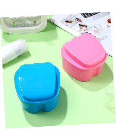 Angoily 2pc Toothbox Bath Case - Professional Prosthesis Container for Travel & Cleaning | Durable Plastic ABS - Buy Online on GoSupps.com
