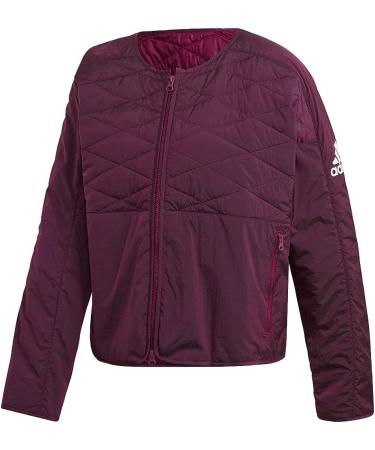 adidas Women's Z.N.E. Padded Jacket Small - Power Berry | Lightweight & Stylish - Buy Online on GoSupps.com