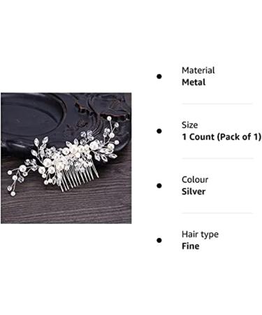Bridal Flower Side Hair Clips Pearl Flower Hair Piece Wedding Hair Accessories for Brides Bridesmaid Girls Women - Buy Online on GoSupps.com