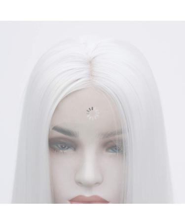 Buy SHIYID White Long Synthetic Lace Front Wig | Heat Resistant Silky Straight Wig for Women - International Shipping Available - Buy Online on GoSupps.com