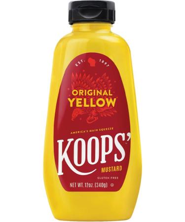 Koops Mustard Original Yellow, 12 Oz (Pack Of 12)