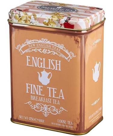 New English Teas Floral Tea Tin - 125g Loose-Leaf English Breakfast Tea - Buy Online on GoSupps.com