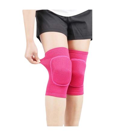 Knee Support Knee Protector Sponge Knee pads Men Women Children's anti-collision sports knee pads For Workout Fitness Yoga Sports Dance (HOT PINK, SMALL) HOT PINK SMALL