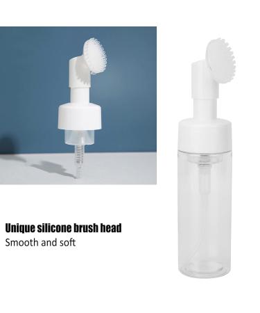 Buy Foam Bottle with Brush - Pump Bottle for Facial Cleanser | Round Concave Bottom & Silicone Brush Head - International Shipping Available - Buy Online on GoSupps.com